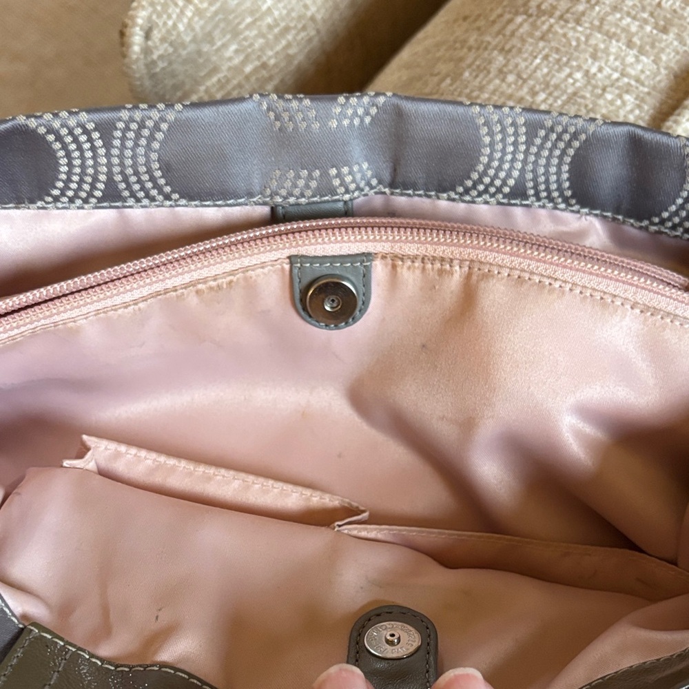 Coach Dark Gray Patterned Leather Shoulder Bag - image 5